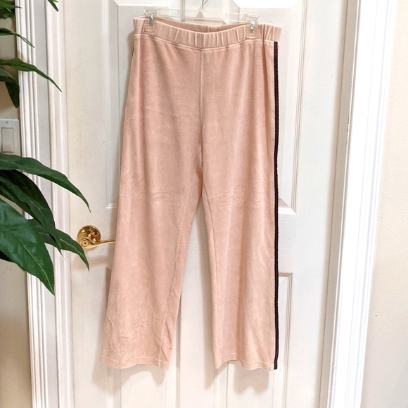 Ultra Sport Cream/Brown Velour Athletic Pants Women's Size PM - Picture 1 of 7